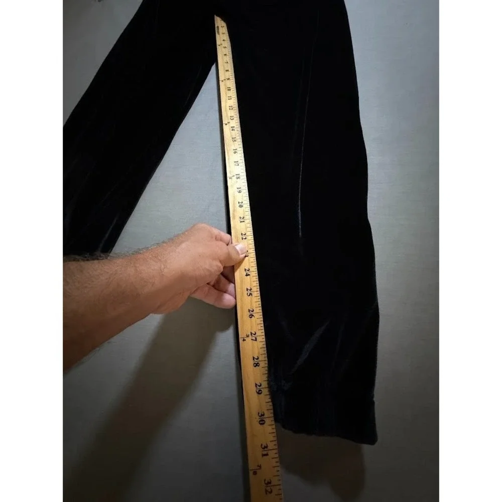 Koman Raw Pants Velour Mens 28 Black Drawstring Joggers Sweats 28x30‎ Y2K.